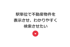 駅単位で不動産物件を表示させ、わかりやすく検索させたい